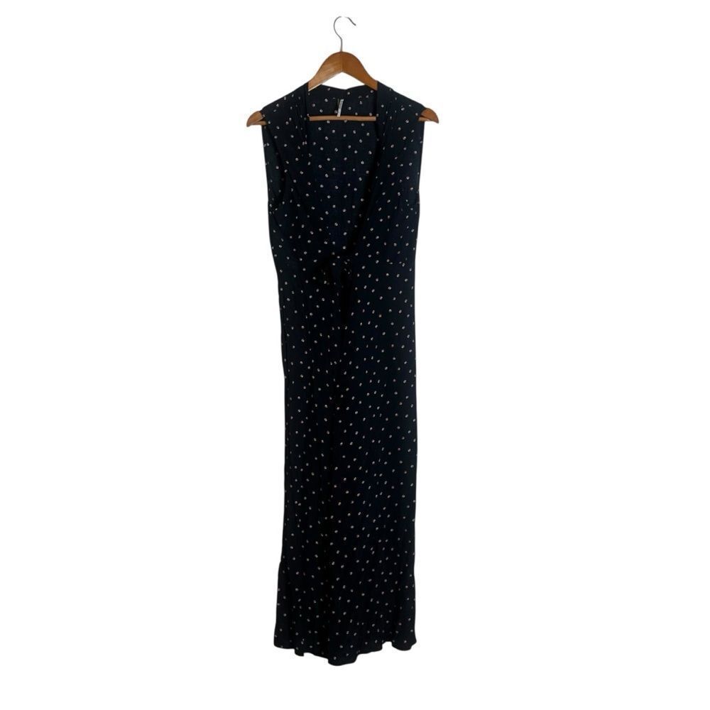 Free People black patterned duster. Size large tall‎ Great